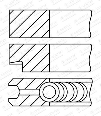 Goetze 08-421800-10 Piston Ring Kit 0842180010