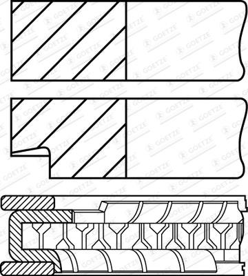 Goetze 08-283900-10 Piston Ring Kit 0828390010