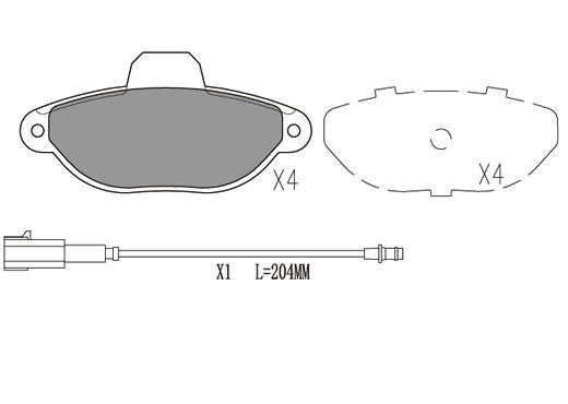 Front disc brake pads, set Klaxcar France 24063Z