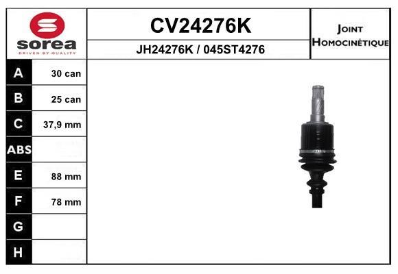 EAI CV24276K Joint Kit, drive shaft CV24276K