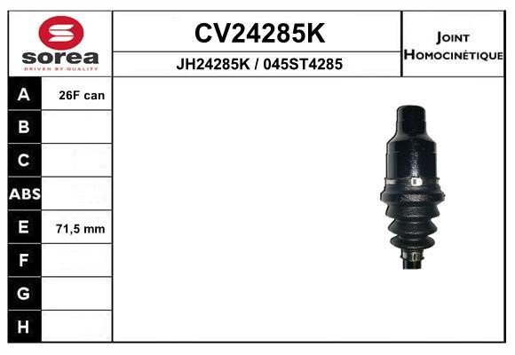 EAI CV24285K Joint Kit, drive shaft CV24285K