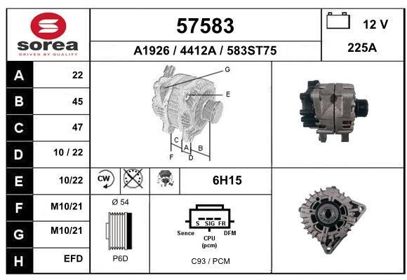 EAI 57583 Alternator 57583