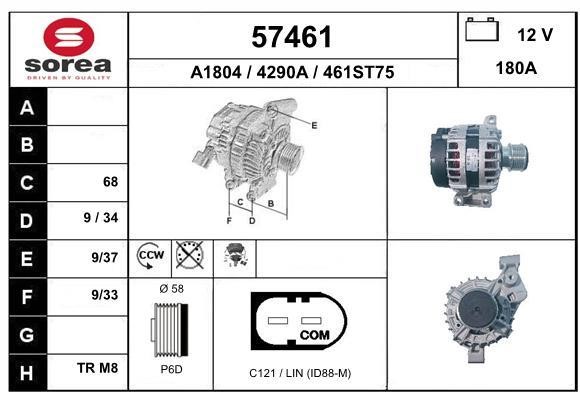 EAI 57461 Alternator 57461