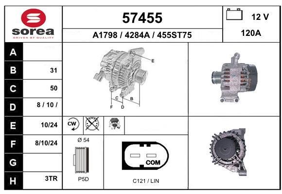 EAI 57455 Alternator 57455