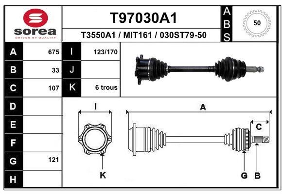 EAI T97030A1 Drive shaft T97030A1