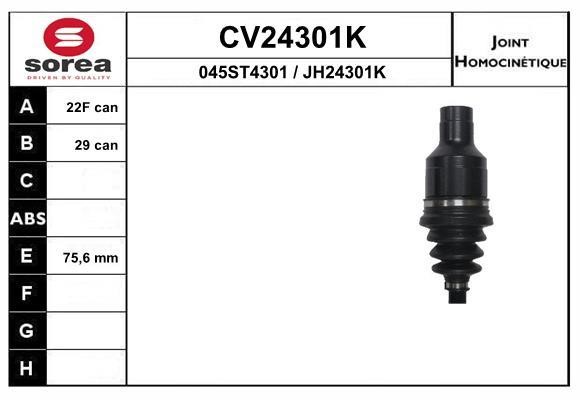 EAI CV24301K Joint kit, drive shaft CV24301K