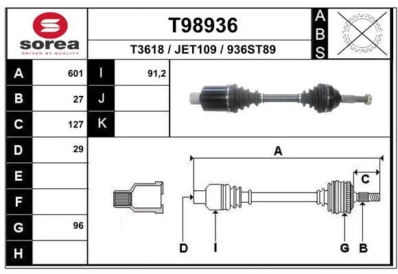 EAI T98936 Drive shaft T98936