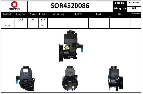 EAI SOR4520086 Hydraulic Pump, steering system SOR4520086