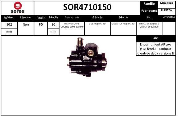 EAI SOR4710150 Hydraulic Pump, steering system SOR4710150