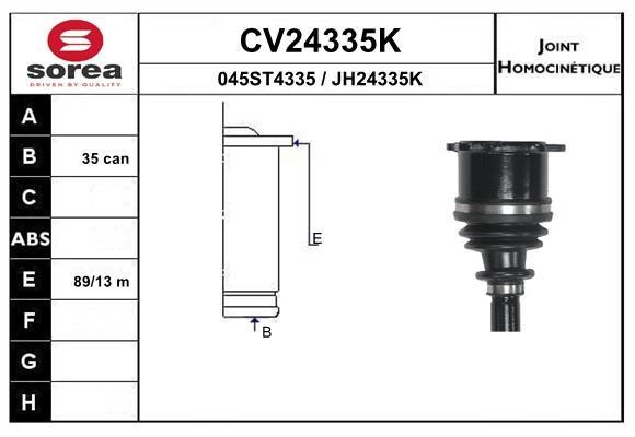 EAI CV24335K Joint kit, drive shaft CV24335K