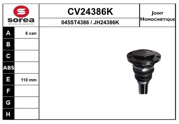 EAI CV24386K Joint kit, drive shaft CV24386K