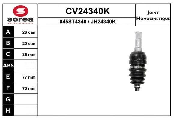 EAI CV24340K Joint kit, drive shaft CV24340K