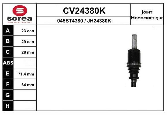EAI CV24380K Joint kit, drive shaft CV24380K