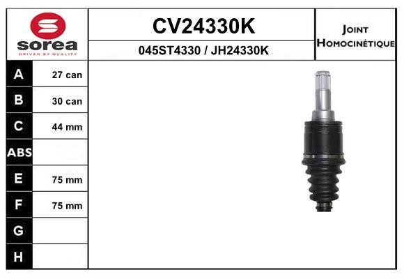 EAI CV24330K Joint kit, drive shaft CV24330K