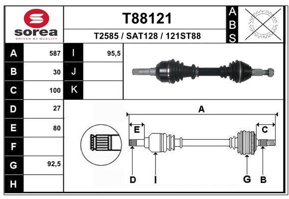 EAI T88121 Drive shaft T88121