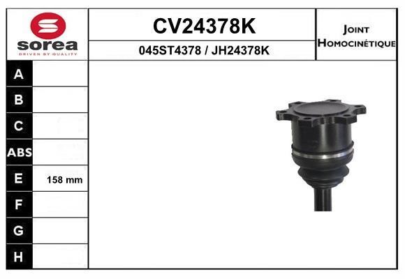 EAI CV24378K Joint kit, drive shaft CV24378K
