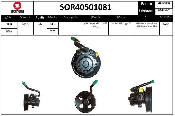EAI SOR40501081 Hydraulic Pump, steering system SOR40501081
