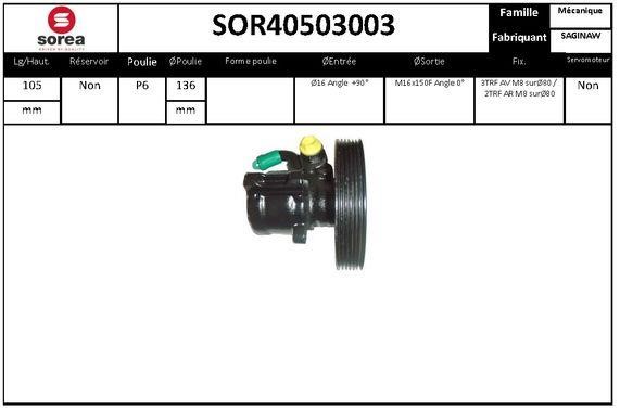 EAI SOR40503003 Hydraulic Pump, steering system SOR40503003
