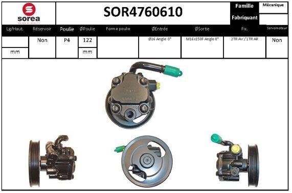 EAI SOR4760610 Hydraulic Pump, steering system SOR4760610