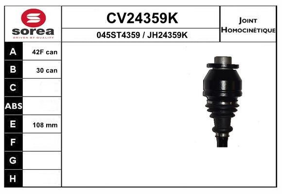 EAI CV24359K Joint kit, drive shaft CV24359K