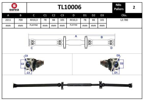 EAI TL10006 Propshaft, axle drive TL10006
