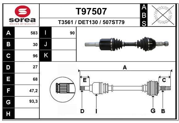 EAI T97507 Drive shaft T97507