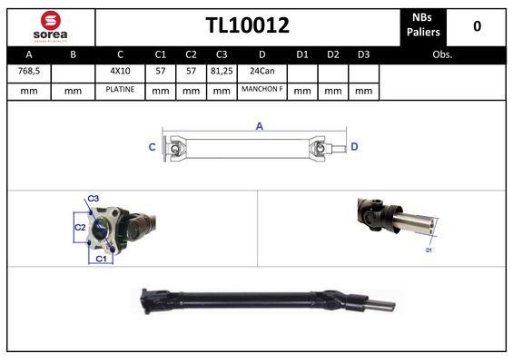 EAI TL10012 Propshaft, axle drive TL10012