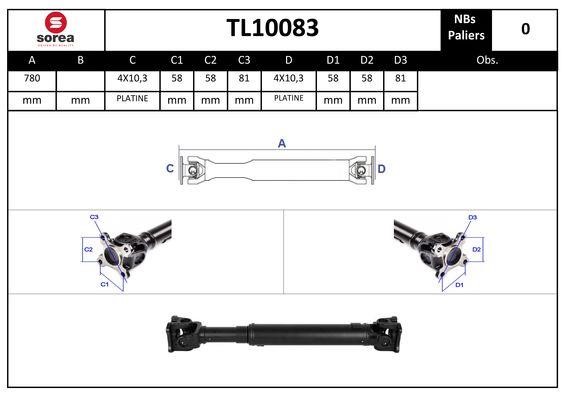 EAI TL10083 Propshaft, axle drive TL10083
