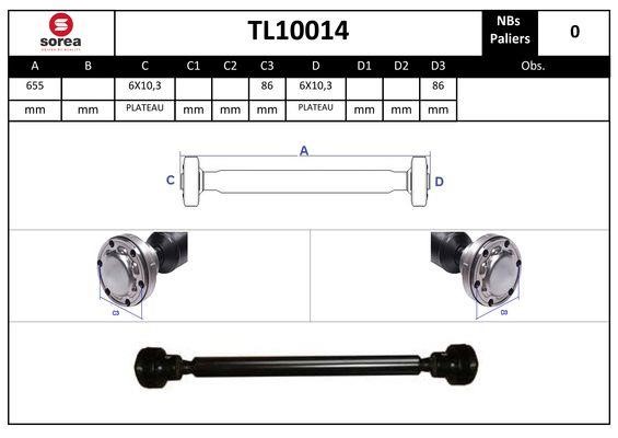 EAI TL10014 Propshaft, axle drive TL10014