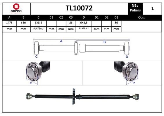 EAI TL10072 Propshaft, axle drive TL10072