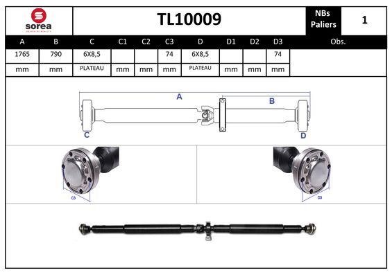 EAI TL10009 Propshaft, axle drive TL10009