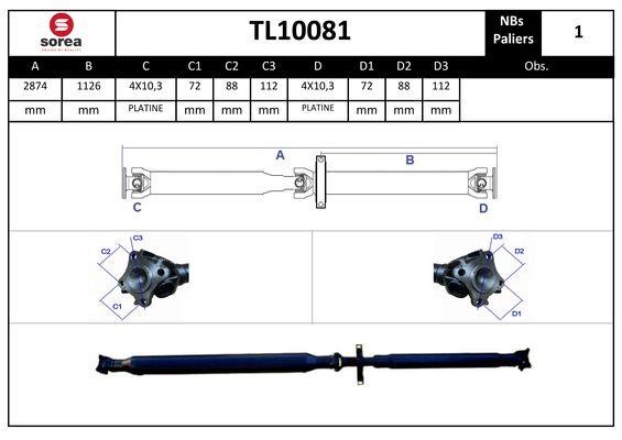 EAI TL10081 Propshaft, axle drive TL10081