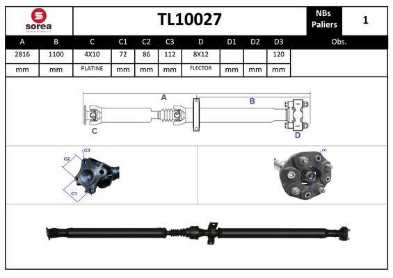 EAI TL10027 Propshaft, axle drive TL10027