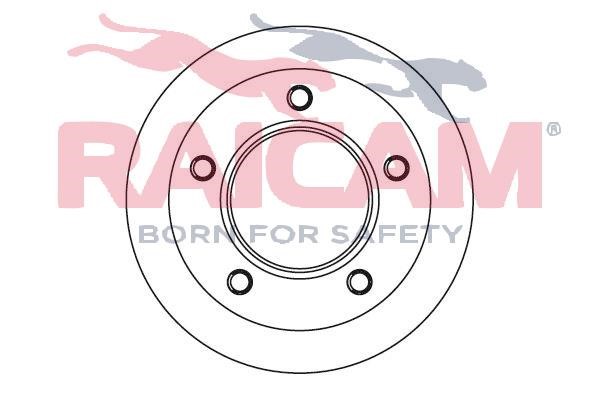 Raicam RD00433 Unventilated front brake disc RD00433