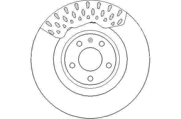 National NBD1895 Front brake disc ventilated NBD1895