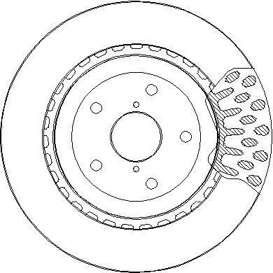 National NBD1407 Rear ventilated brake disc NBD1407