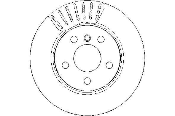 National NBD1922 Front brake disc ventilated NBD1922