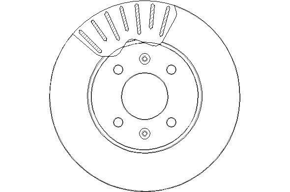 National NBD1893 Front brake disc ventilated NBD1893