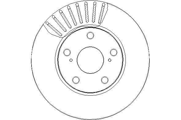 National NBD1879 Front brake disc ventilated NBD1879