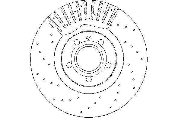 National NBD1890 Front brake disc ventilated NBD1890