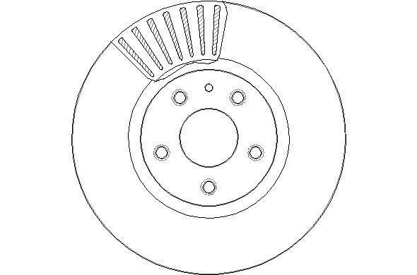 National NBD1852 Front brake disc ventilated NBD1852