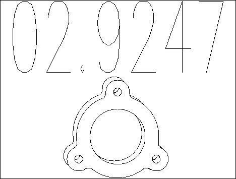 Mts 02.9247 Exhaust pipe gasket 029247