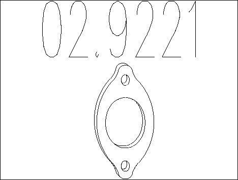 Mts 02.9221 Exhaust pipe gasket 029221