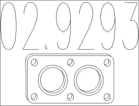 Mts 02.9293 Exhaust pipe gasket 029293