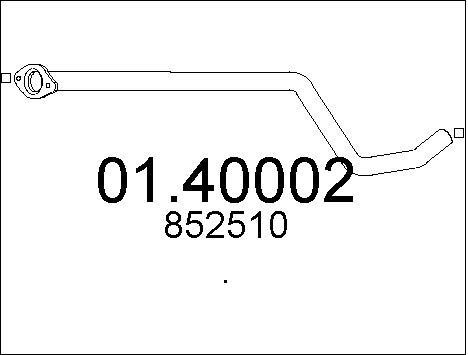 Mts 0140002 Exhaust pipe 0140002