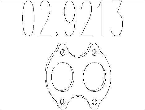 Mts 02.9213 Exhaust pipe gasket 029213