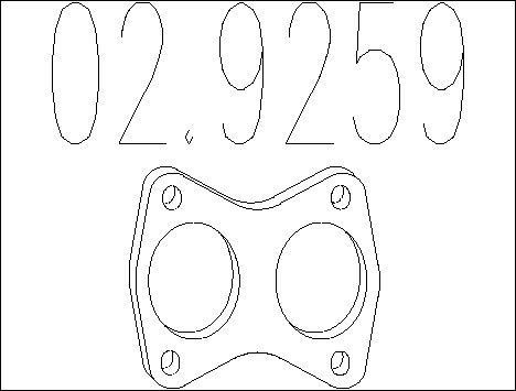 Mts 02.9259 Exhaust pipe gasket 029259