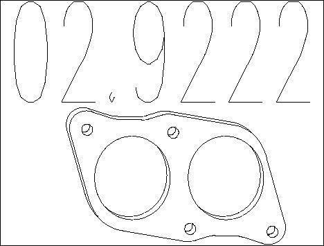 Mts 02.9222 Exhaust pipe gasket 029222