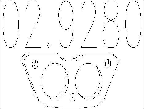 Mts 02.9280 Exhaust pipe gasket 029280