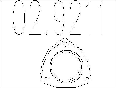 Mts 02.9211 Exhaust pipe gasket 029211